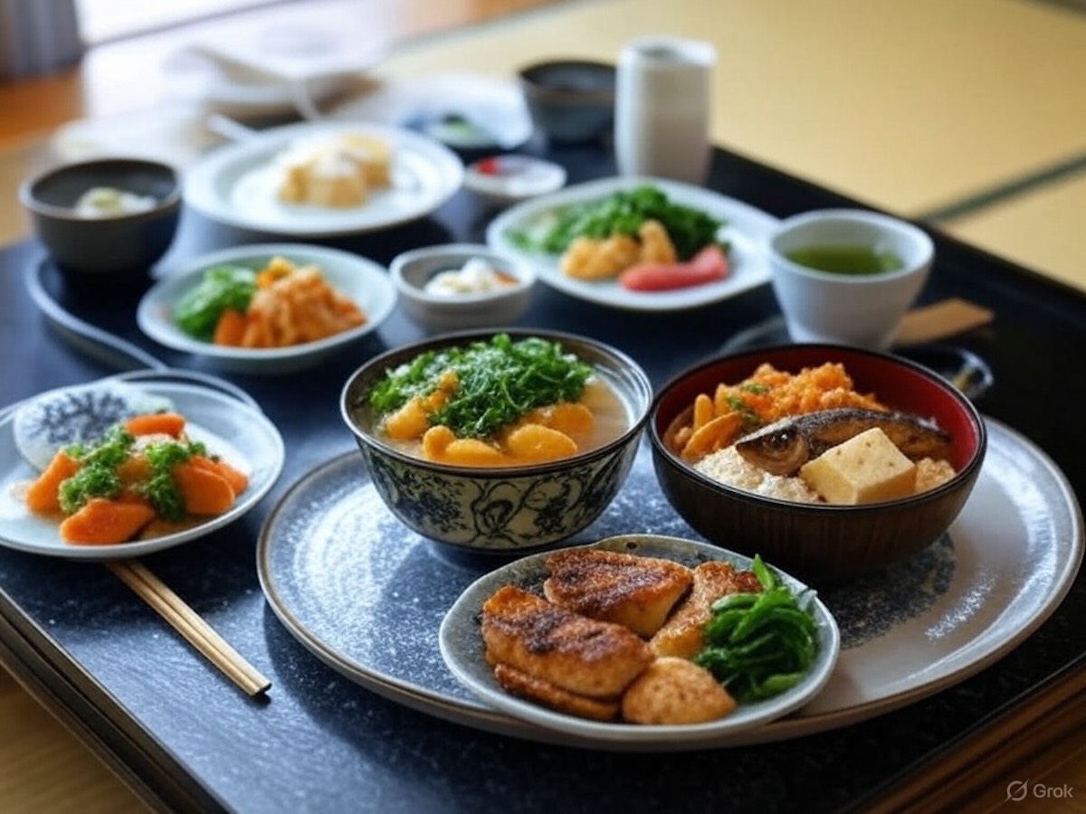 Alimenti giapponesi come miso, tofu e tè verde per il benessere in menopausa