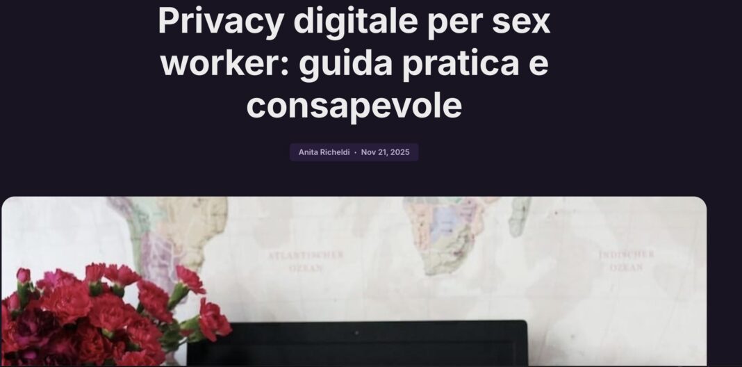 Schermata della guida pubblicata su Simple Escort dedicata alla privacy digitale per Sex Worker