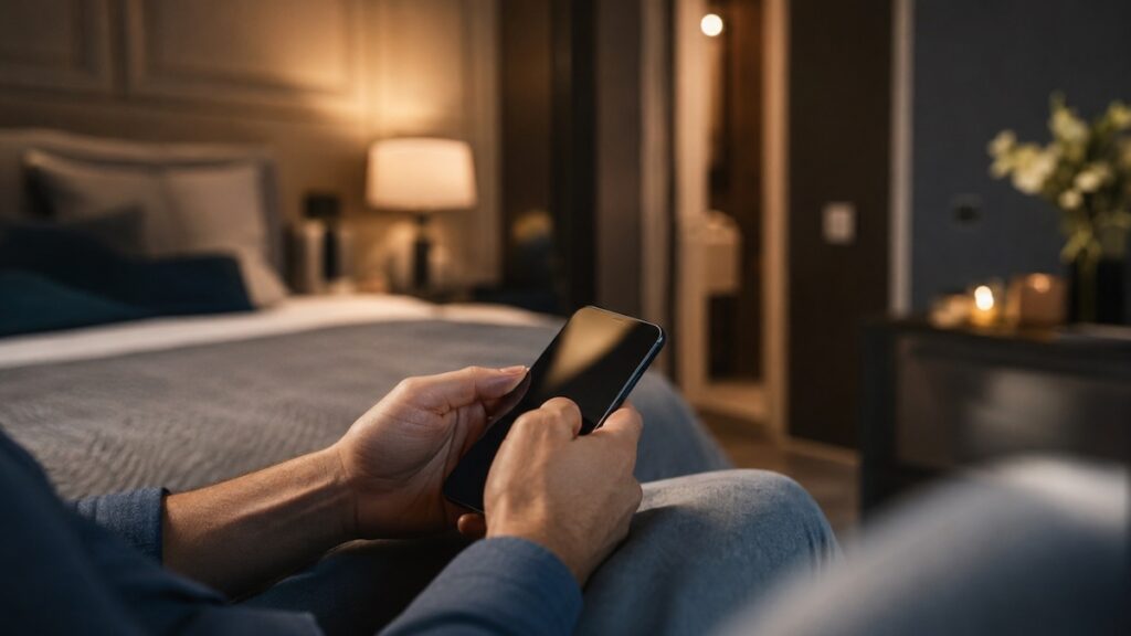 Mani con smartphone in un contesto legato a fedeltà digitale e messaggi privati