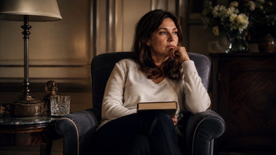 donna pensierosa in poltrona rappresenta fantasie taboo e psicologia